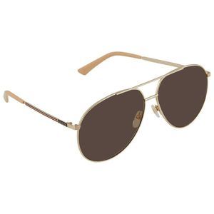 NEW Gucci Brown and Gold Aviator Men's Sunglasses